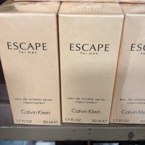 3 boxes Calvin Klein Escape 1.7 oz Spray for Men